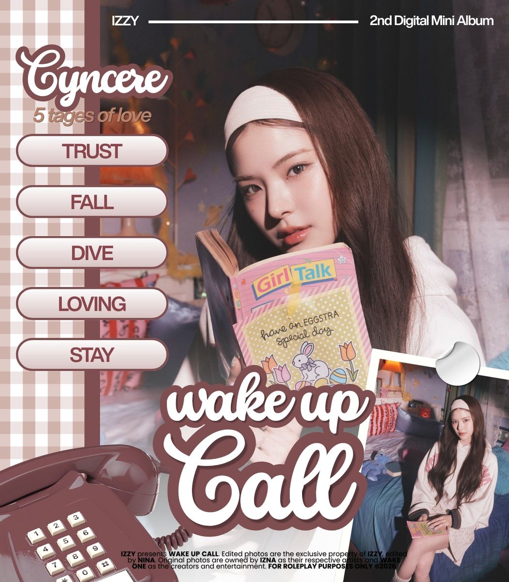 WELOOKIZZY's tweet photo. ⠀

     𝐈𝐙𝐙𝐘: THE  2nd  MINI  ALBUM
     𓊈  💌  𓊉   ...,   𝗪𝗔𝗞𝗘  𝗨𝗣  𝗖𝗔𝗟𝗟    

     ——— · · · ྀི ୨ ❤︎ ୧ ྀི · · · ———

     She  called  it  love. Her  heart
     called it an emergency  𓂃 ࣪˖ ִֶָ★
     𝖯͟𝖧͟𝖮͟𝖳͟𝖮:   (   𝑲𝒂𝒊𝒂  ×  𝑪𝒚𝒏𝒄𝒆𝒓𝒆   )

⠀ https://t.co/WD0xjIuFa6