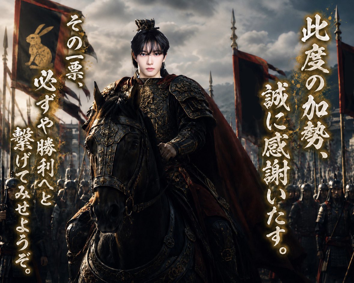 総大将シヨン殿への投票感謝 tweet media