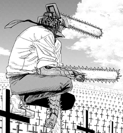 sharpCircle17's tweet photo. @DeuceTheUchiha this is Pochita completely separated from Denji and disguising as him to trick Makima. You can even see the Hero of Hell arm plates https://t.co/ILVwNcwfxO