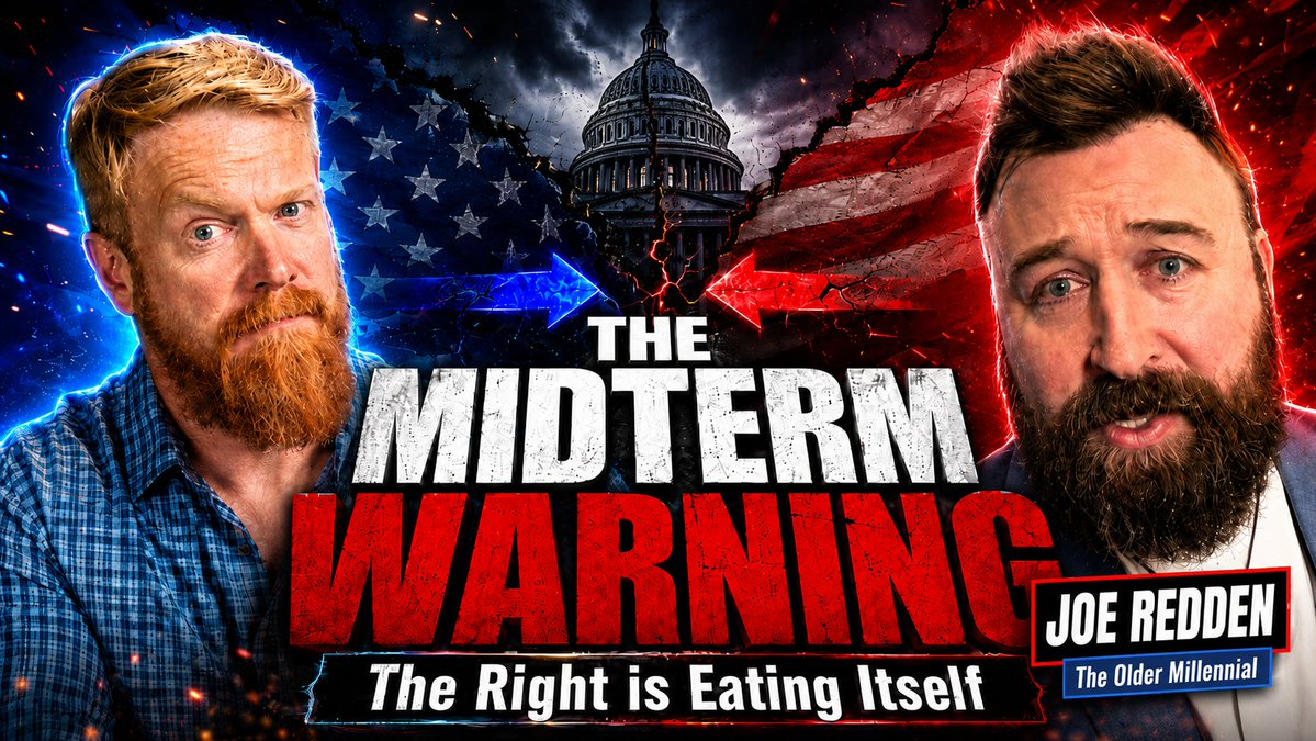 JennTheProducer's tweet photo. 🚨 THE RIGHT IS EATING ITSELF — and 2026 is coming fast.  This Wednesday, June 3 at 7 pm EDT, Gary (@paramounttactcl) sits down with Joe Redden (@teameffujoe) aka "The Older Millennial” to break down the conservative civil war, the influencer infighting, the purity tests, the ego wars, and the distractions that could cost Republicans the midterms.

Because while the Left is organizing, the Right is arguing.  Can conservatives get back on mission before it’s too late?

🔥 Joe Redden Warns: Conservative Civil War Could Cost 2026. Drop your thoughts below:
Are we fighting the Left — or fighting ourselves?

https://t.co/nBugExSTJB
