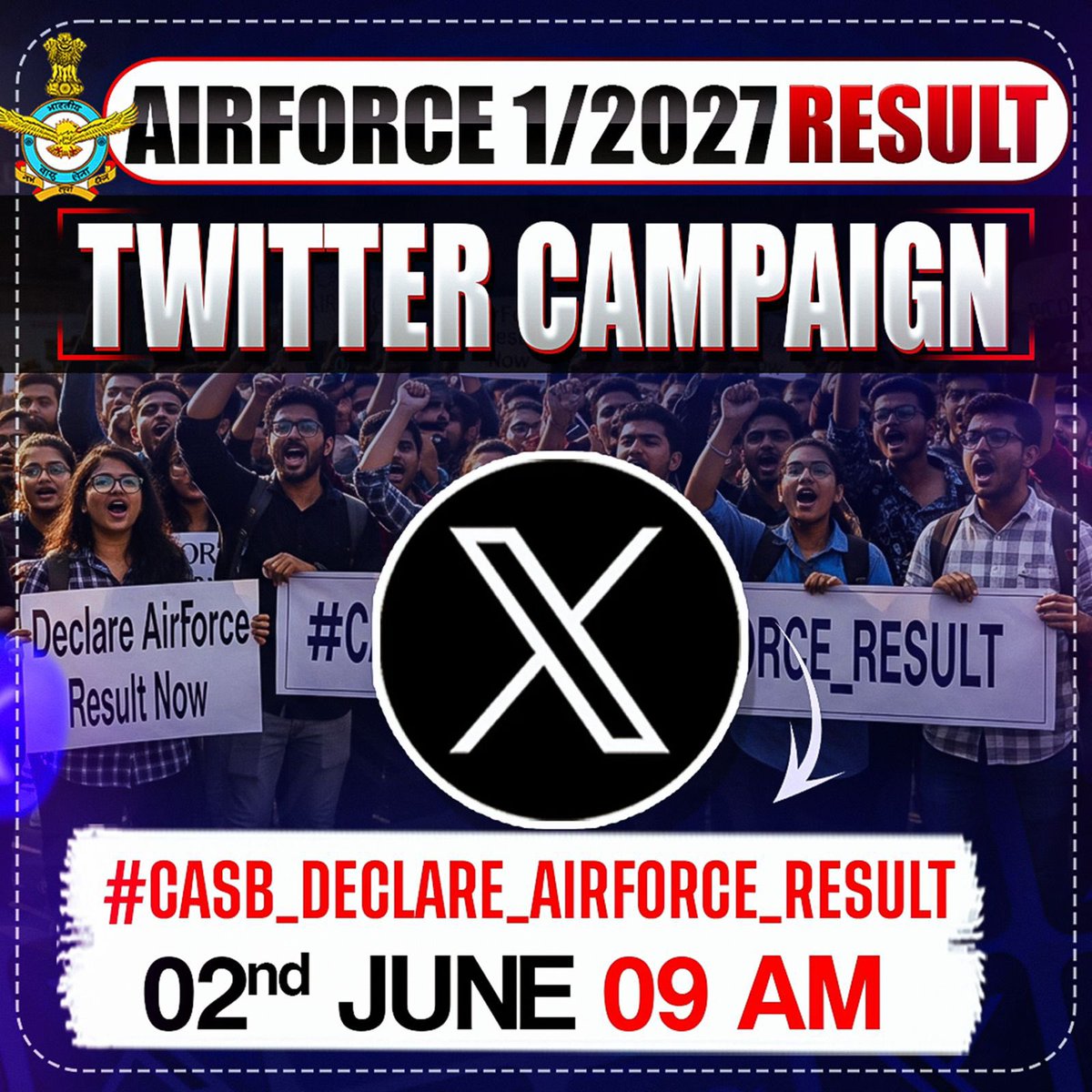 ms_deb_6769's tweet photo. #CASB_DECLARE_AIRFORCE_RESULT

@IAF_MCC @DefenceMinIndia

@Rajnathsingh @PMOIndia @EdCIL_India https://t.co/Go29xtePUm