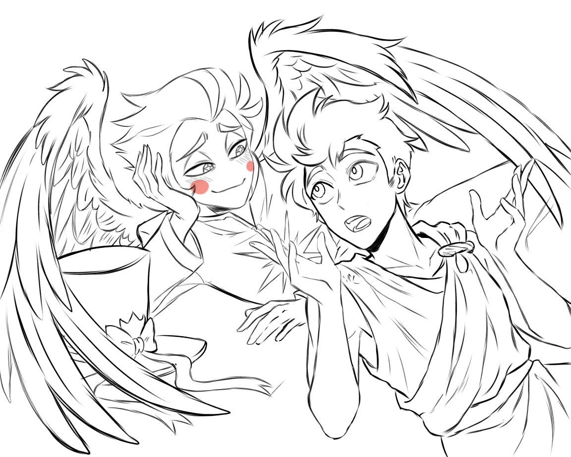 Painttoxic21's tweet photo. Preview. 

Lucifer and Adam in My AU/AT, where: What would have happened if Lucifer had fallen in love with Adam instead of Lilith? ^^

#AdamsApple #HazbinHotel #ルシアダ https://t.co/RDPTAYr7RN