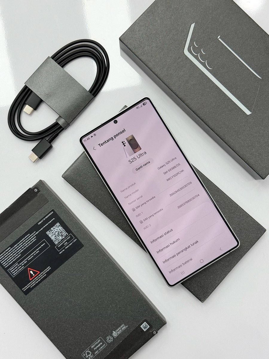 muyassier_'s tweet photo. #wts #zonauang #zonajajan 

Samsung S25 Ultra 12/512 GB.
Titanium Silver. Resmi Sein.
Perfect condition banget✨😍

Garansi Baru Off April 2026.
Batre, fungsi & fitur dll dipastikan aman.
Mulus terawat bgt. No dent. Lengkap fullset samsung.
Kabel belum dipakai sama sekali, ya.

Best deal 15.599 negoin, yaa.
Bisa payment pake Paper/CC, 
E- commers (Tokped-shope), dll, ya.
Thank you.

Izin om @bhaguz_403 @ichsanzulfikar