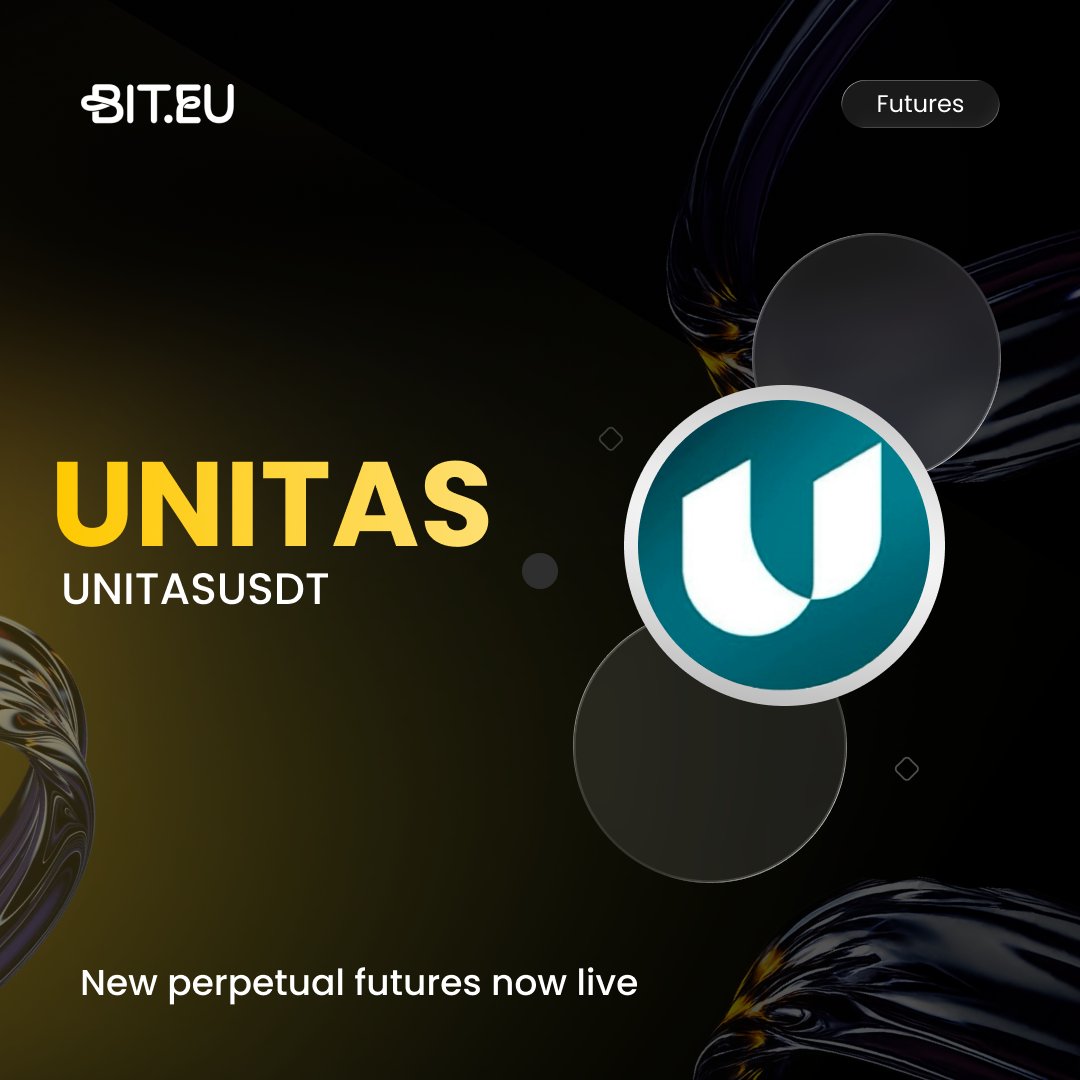BitEuOfficial's tweet photo. 📌New Listing - $UNITAS @UnitasLabs
UNITAS/USDT trading is now LIVE on https://t.co/f3BcYSDzy3 Futures. https://t.co/X5379ddCgN