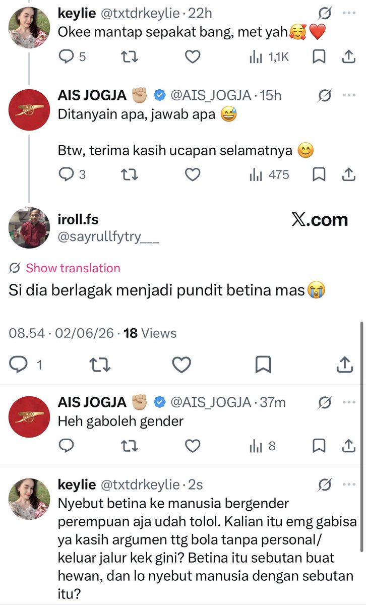 txtdrkeylie's tweet photo. dr 2023 udh benci bgt tiap ada org yg nyebut manusia bergender perempuan pake sebutan BETINA. 

Jujur mnrt gw kaya org ga sekolah &amp; gaperna diajarin sm org tua. Terserah mau ngatain 0 football knowledge walaupun itu jg personal tp tiap kali ada kata BETINA keluar tuh benci bgt🙄 https://t.co/2Jc1dJQUpK