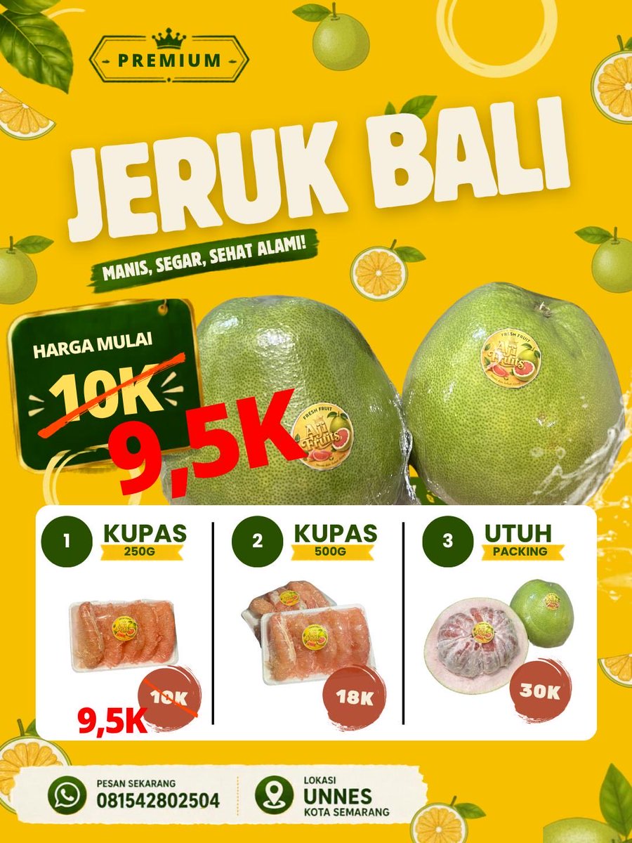 estverbist's tweet photo. @unicefess 9ribuan aja yukk ness jeruk balinya jenis pamelo, bisa anter sampai depan kos jugaa 🤩 https://t.co/M7VNhrNPYU