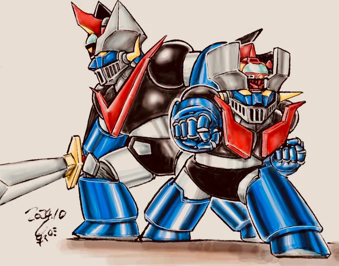 #永井豪 #マジンガーシリーズ #UFOロボ・グレンダイザー50周年 #ちびキャラファンアート グレンダイザー50周年なのに目立った新規商品は出ないで再販物が多く…(¯-¯٥)ム~ン…
