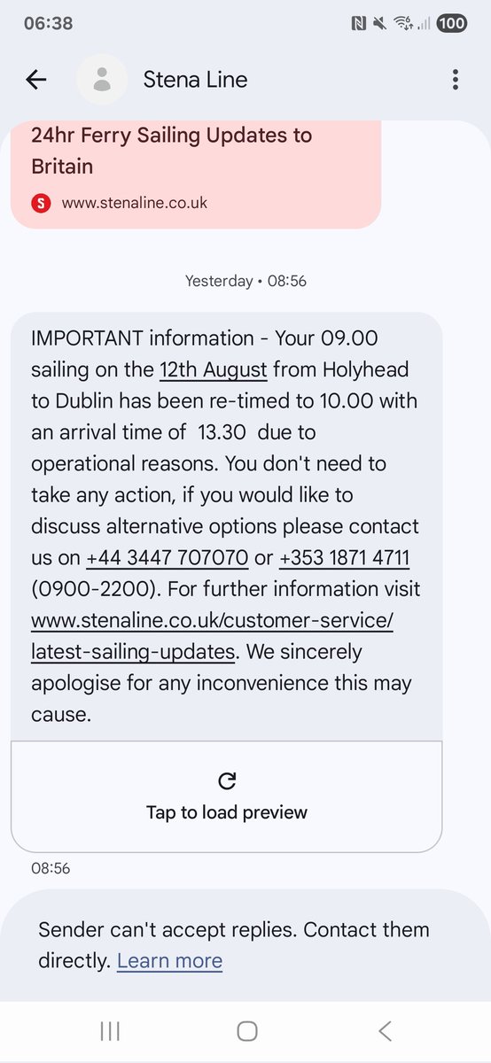 Liamjs2391's tweet photo. @business_owen holyhead port sms messages https://t.co/uNVBlZKvhO