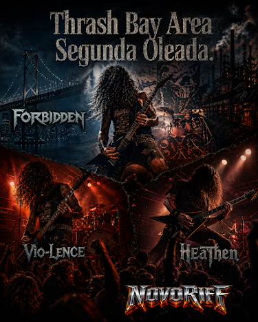 FRAILAS's tweet photo. La segunda oleada del thrash de la Bay Area (Vio-lence, Forbidden y Heathen), por @novomedinilla 

https://t.co/t3tgcOhEB5 https://t.co/DlPG4z7xB0