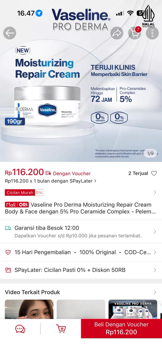 cathyprojek's tweet photo. Review Nikita Willy bikin aku langsung cari tahu soal Vaseline Pro Derma. Ternyata di balik produknya ada riset 50 tahun dan 300 skin expert. Pantes aja rame banget ya  

Beli disini: https://t.co/LMi417jOgK https://t.co/40GEIhZ9TJ