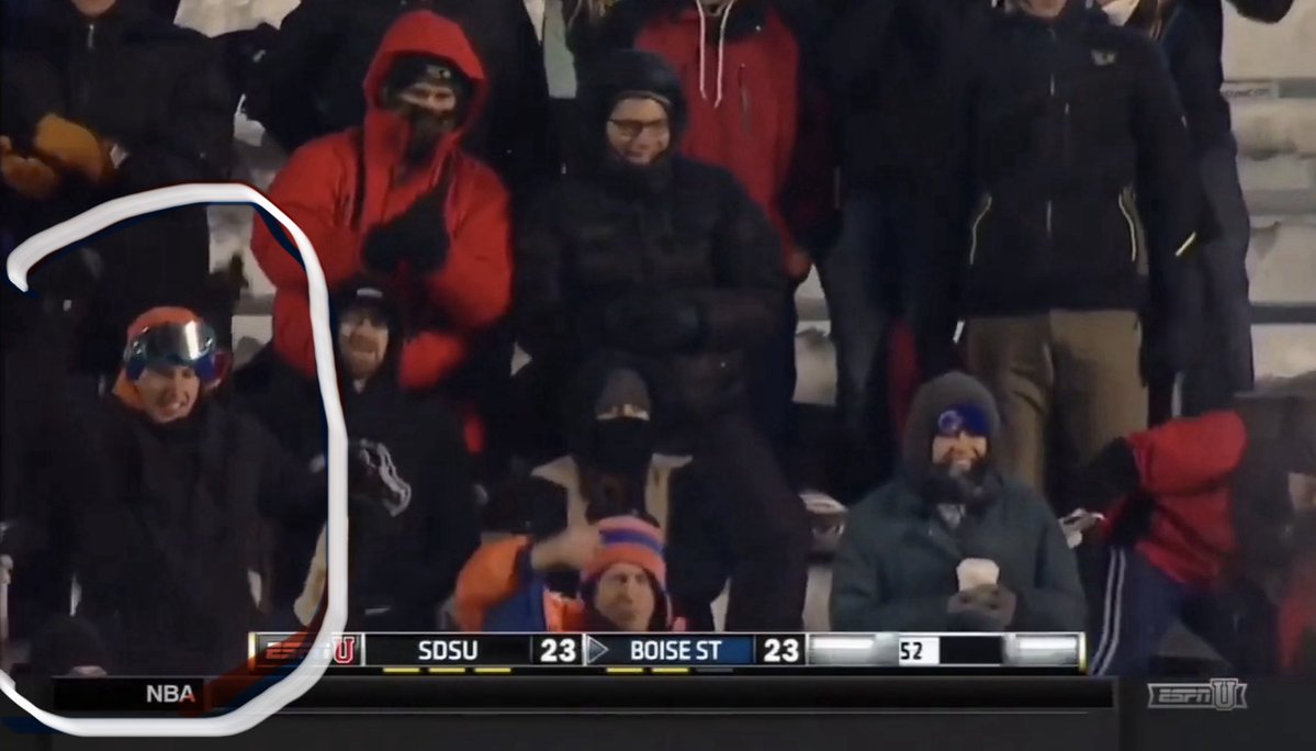 RyanM507's tweet photo. @WCCSG_ 13. This is me, 2014. 8° at kickoff and 2’ snow on the ground. One of the best @BroncoSportsFB games I’ve attended https://t.co/rA9J9wRtxn