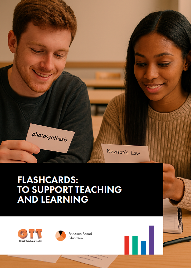 EvidenceInEdu's tweet photo. Flashcards eBook by @KateJones_teach ✍️ 

"The benefits of retrieval practice for long-term learning are among the most secure findings in educational psychology (Brown, Roediger, & McDaniel, 2014) and flashcards are a student friendly method of providing regular retrieval practice opportunities for learners."

Learn how to use flashcards to boost long-term learning. This practical guide explores why, when, and how to use flashcards to support retrieval practice

Now you can find ALL our eBooks in one place on our website here https://t.co/409nN9YKdM