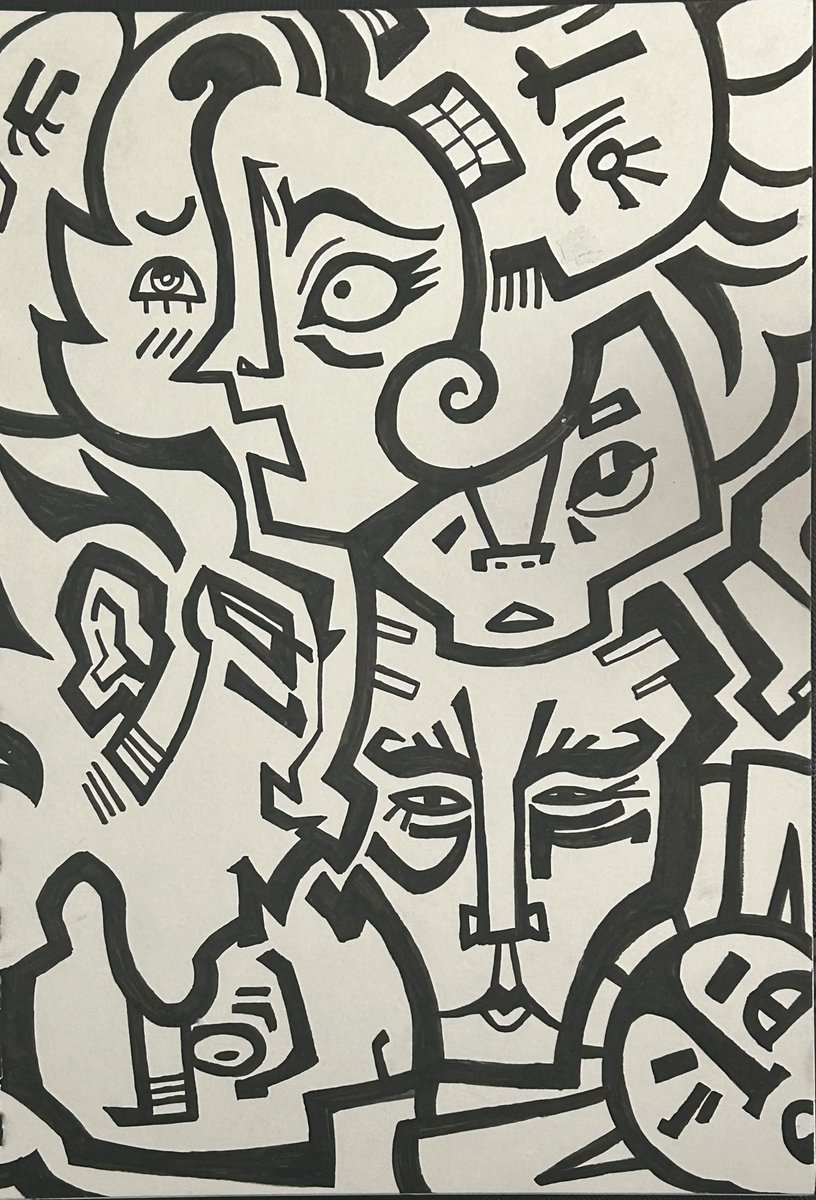 Caelaeon's tweet photo. Havent been drawing much, here’s some funny faces from past few months. https://t.co/QRct7JeO75