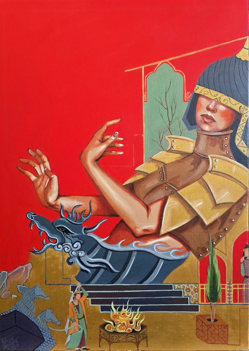 ElhamSarveshira's tweet photo. 🛡️Gm
#TezosTuesday

. one hundred days 
. physical painting ⚔️ acrylic on canvas 
. link ⛓️🔻 https://t.co/YgAk3uGX4V