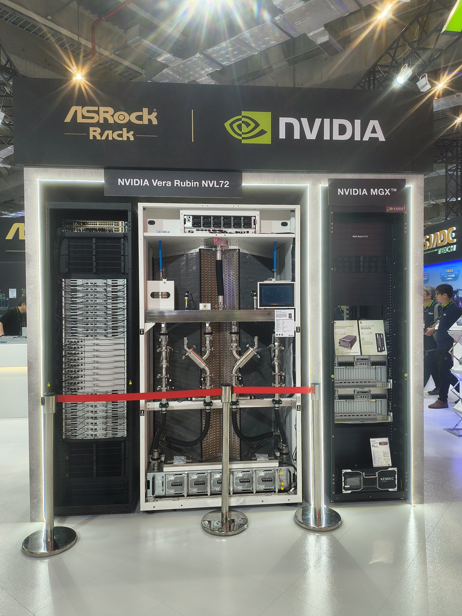 ASROCKRACK's tweet photo. Day 1 at #COMPUTEX2026 is live, and we’re hitting the ground running with @nvidia ! ⚡️

Stop by to see our most talked-about AI hardware up close, including the 2UXGI-THOR, 2U16X-GNR2/DLC RUBIN, and 6UXGM-GNR2 CX8/DLC.

📍 TaiNEX 2 | Booth R0514 https://t.co/VKcPVbjhiH