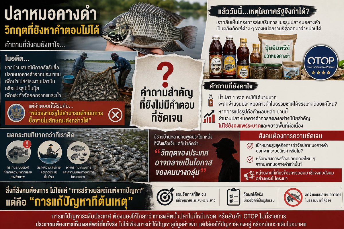 thetruthkaea's tweet photo. ภูมิภาค : ปัญญา โตกทอง ถามภาครัฐ แปรรูป #ปลาหมอคางดำ ในหลายรูปแบบ ทั้งเป็นอาหารสัตว์ ปุ๋ย และแม้กระทั่งการผลิตน้ำปลาเพื่อออกจำหน่าย ลดจำนวนในธรรมชาติได้จริง?
 #แกะความจริง #TheTruthkaea #buyingcontent #GranHermanoGeneraciónDorada #salı https://t.co/sOIFbrOUzK