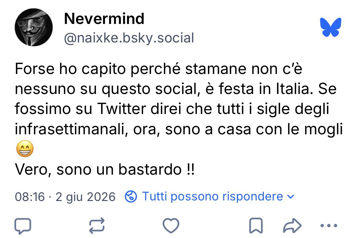 Naixke's tweet photo. Poi non dite che non vi penso 😁 #2giugno2026 https://t.co/9KPwHjZuh8