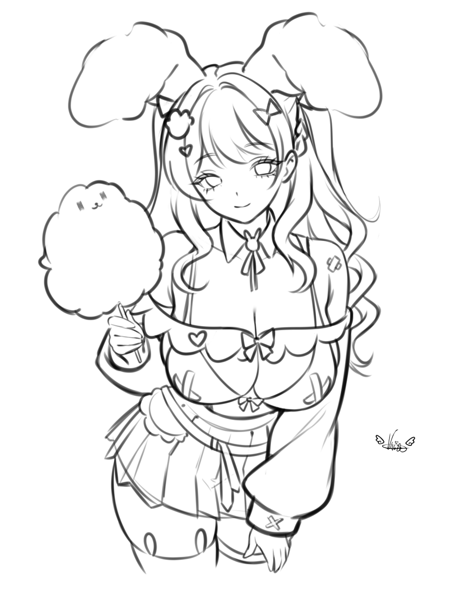 ViviriaStudio's tweet photo. From lines to colors commission🖌️🐰🐾 https://t.co/lpEAIKk3l7