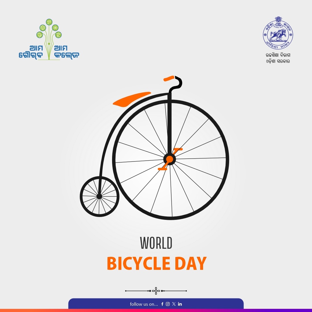 AGACPS's tweet photo. On this World Bicycle day let's promote cycling as a healthy, sustainable, and socially inclusive mode of transport.
#amagauravamacollege #WorldBicycleDay #fitnessmotivation #students
@CMO_Odisha @suryabanshibjp @DHE_Odisha https://t.co/Yl43WTGI1W