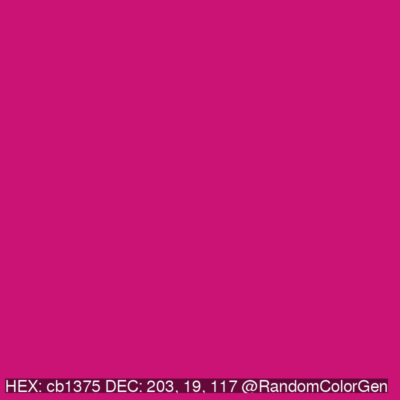 RandomColorGen's tweet photo. cb1375
203, 19, 117 https://t.co/TwBSqf8VOg
