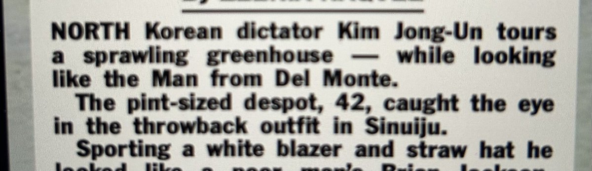 davej_m's tweet photo. Kim Jong-Un. “The pint-sized despot.” @knobblymonsters @secondmentions https://t.co/pnFAWzYEtV