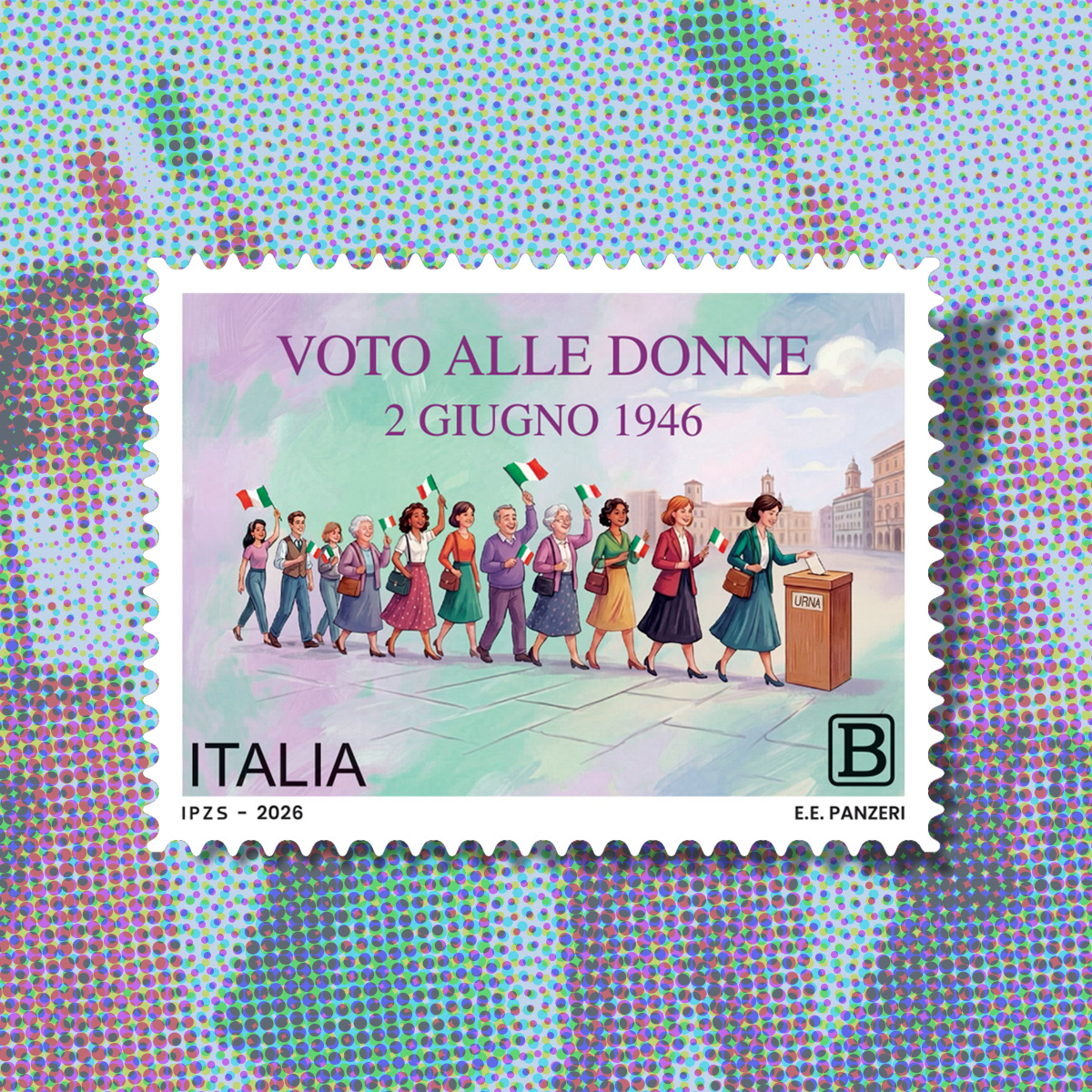 PosteItaliane's tweet photo. #Francobollo celebrativo del voto alle donne.

@IPZS 

@mimit_gov 

Visita la sezione #Filatelia del nostro sito: https://t.co/D0g7vFT7zW https://t.co/6FfCKjw96T
