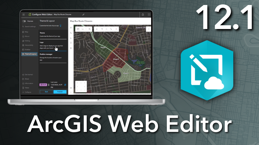 EsriEA's tweet photo. Perform more complex GIS editing directly in the browser with ArcGIS Web Editor. True curve digitising, improved utility network tracing and flexible workflows. Explore the latest enhancement in ArcGIS Web Editor in ArcGIS Enterprise 12.1: https://t.co/tBssg3c24L https://t.co/OKdgm3xwx7