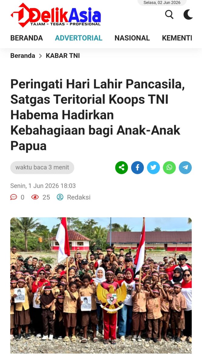 marlikavey's tweet photo. Dalam setiap kepercayaan yang disematkan masyarakat, TNI senantiasa tidak mengabaikan. Angkatan senantiasa hadir saat diperlakukan.
Peran Strategis Pembangunan https://t.co/yFx4kFP1Wi