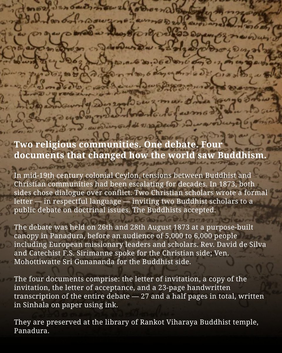 unescoindia's tweet photo. In mid-19th century colonial Ceylon, tensions between Buddhist and Christian communities had been simmering for decades. In 1873, instead of conflict, both sides chose dialogue. https://t.co/cIQKtXOrv0