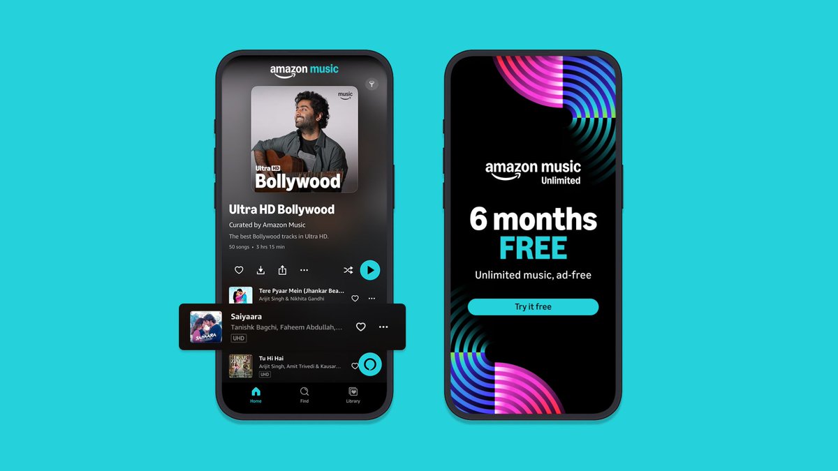 howfxr's tweet photo. Amazon is introducing ads to Amazon Music for Prime members in India, while ad-free listening is moving to a new paid subscription called “Amazon Music Unlimited” 👀 

Prime members will continue to get access to over 100 million songs and podcasts, but the service will now... 🧵 https://t.co/fiFeTF4YnJ