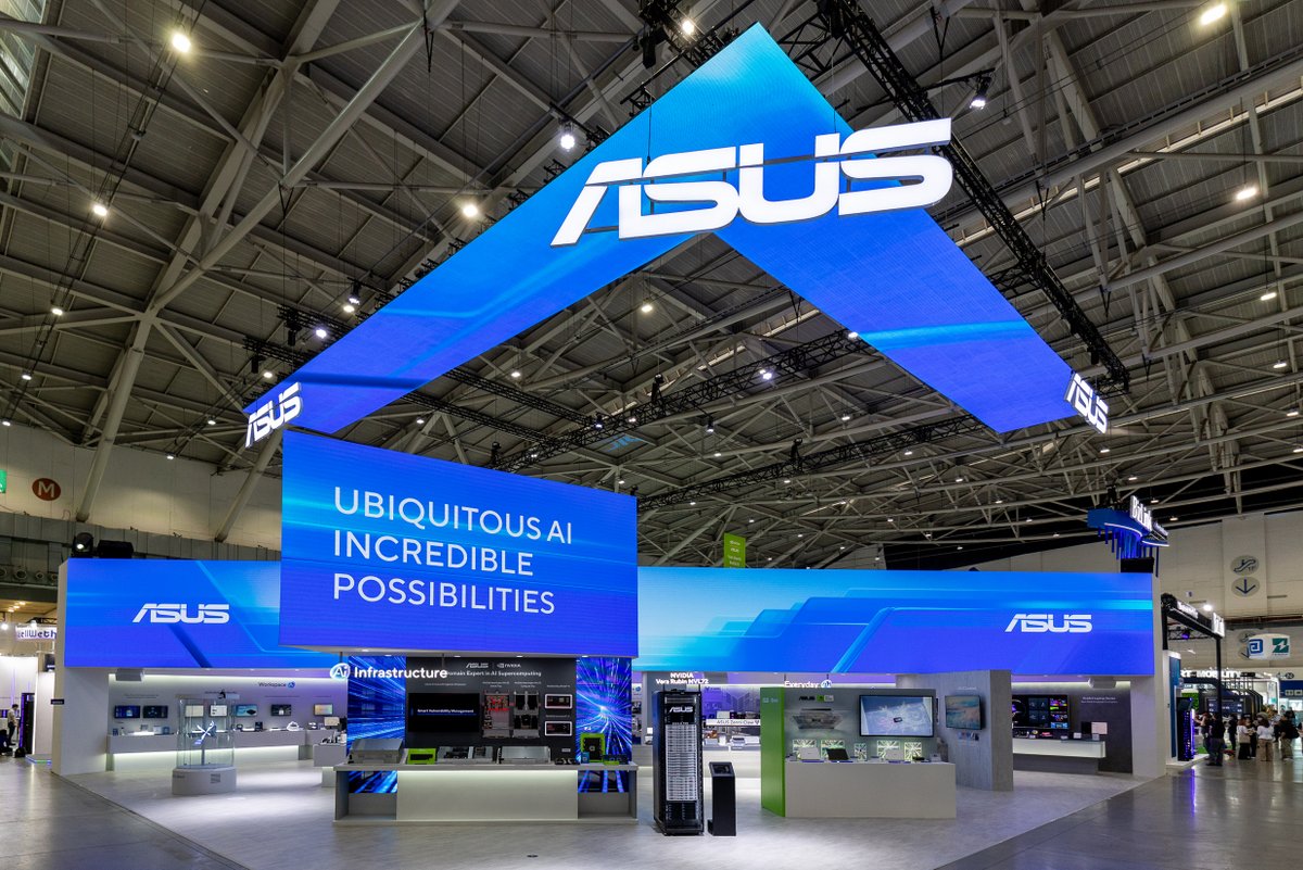SamsonHuASUS's tweet photo. Great to be back at #COMPUTEX2026!

@ASUS is on site, bringing new experiences across consumer and enterprise — and marking 20 years of @ASUS_ROG.

If you’re here this week, don’t miss this chance to experience Ubiquitous AI. Incredible Possibilities.
@computex_taipei 
#ASUS #ROG
