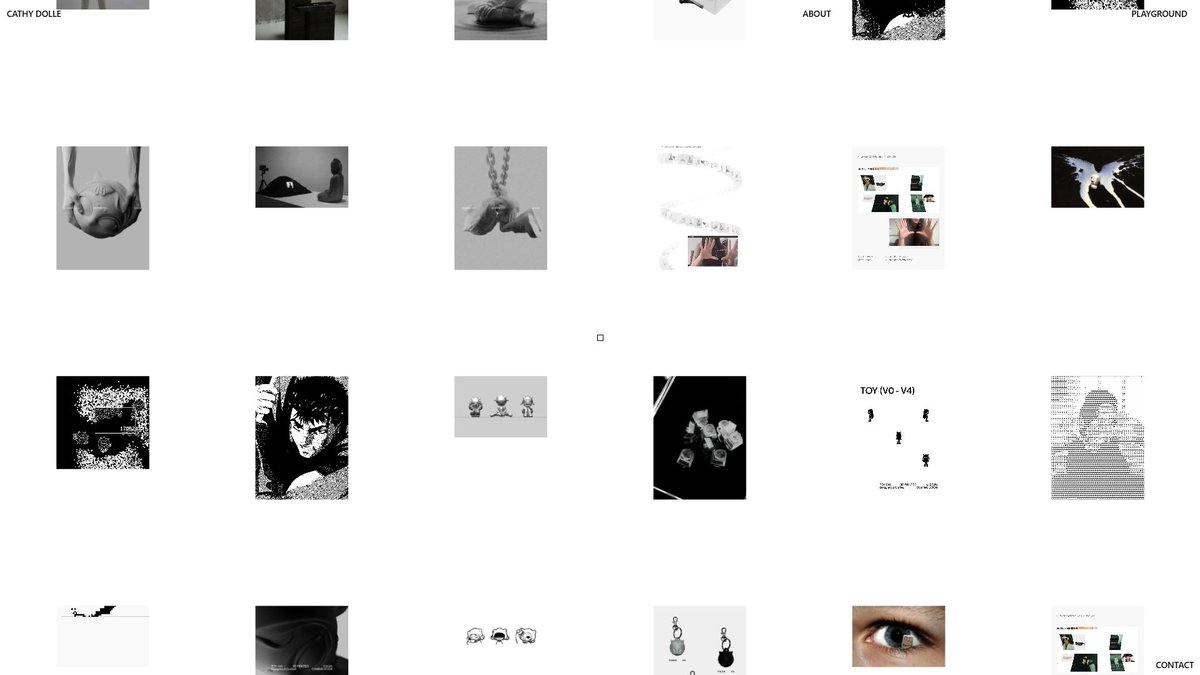 1ung007rn's tweet photo. > Inspired by the minimalist and experimental aesthetic of Cathy Dolle’s portfolio, I recreated this immersive web experience using React.js, GSAP, Tailwind CSS, and Three.js. 
🔗 [https://t.co/gQNaohuVee]
#ReactJS #GSAP #ThreeJS #TailwindCSS #WebDevelopment https://t.co/xBIKJkOVug