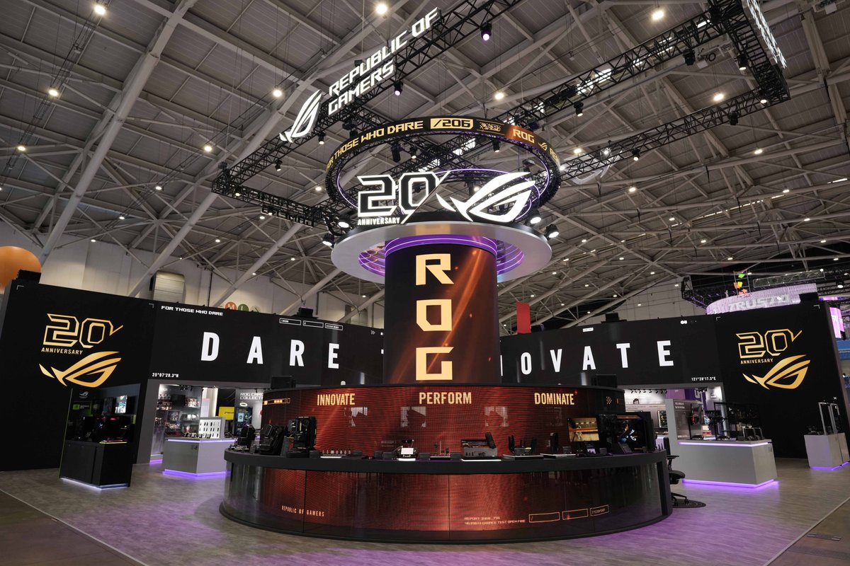 SamsonHuASUS's tweet photo. Great to be back at #COMPUTEX2026!

@ASUS is on site, bringing new experiences across consumer and enterprise — and marking 20 years of @ASUS_ROG.

If you’re here this week, don’t miss this chance to experience Ubiquitous AI. Incredible Possibilities.
@computex_taipei 
#ASUS #ROG