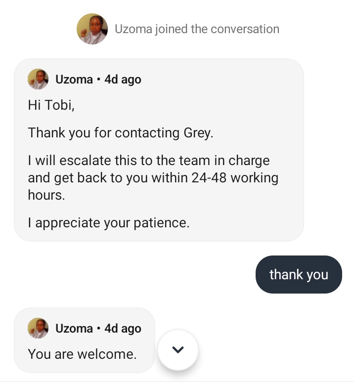 touchofmils's tweet photo. @greyfinance please I need my money. I have been using this app for almost 3 years now with no issues, few days some little delay, but this one has been almost a month now.

Few days ago you guys asked for the transaction receipt and info which I provided... https://t.co/CpGGgjp2Uc
