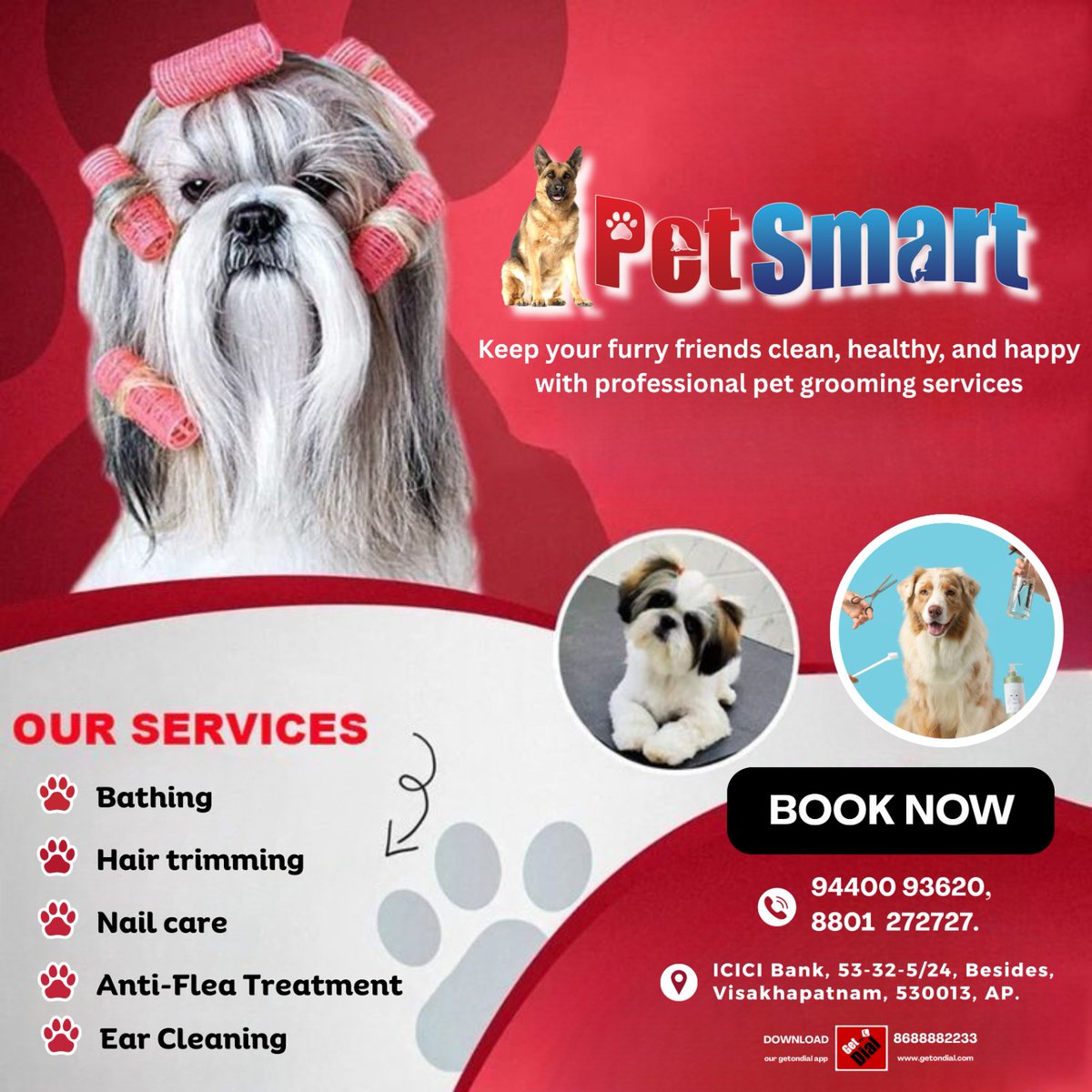 getondialapp's tweet photo. Complete Pet Grooming &amp; Care Services | Petsmart |now listed on GetOnDial

#PetGrooming #DogGrooming #CatGrooming #PetBathing #AntiFleaTreatment #PetHairTrimming #PetNailCare #PetEarCleaning #PetSpa #PetCare #PetSalon #GetOnDial
https://t.co/mXZFUyxBo4 https://t.co/Lhoq3lr1x0