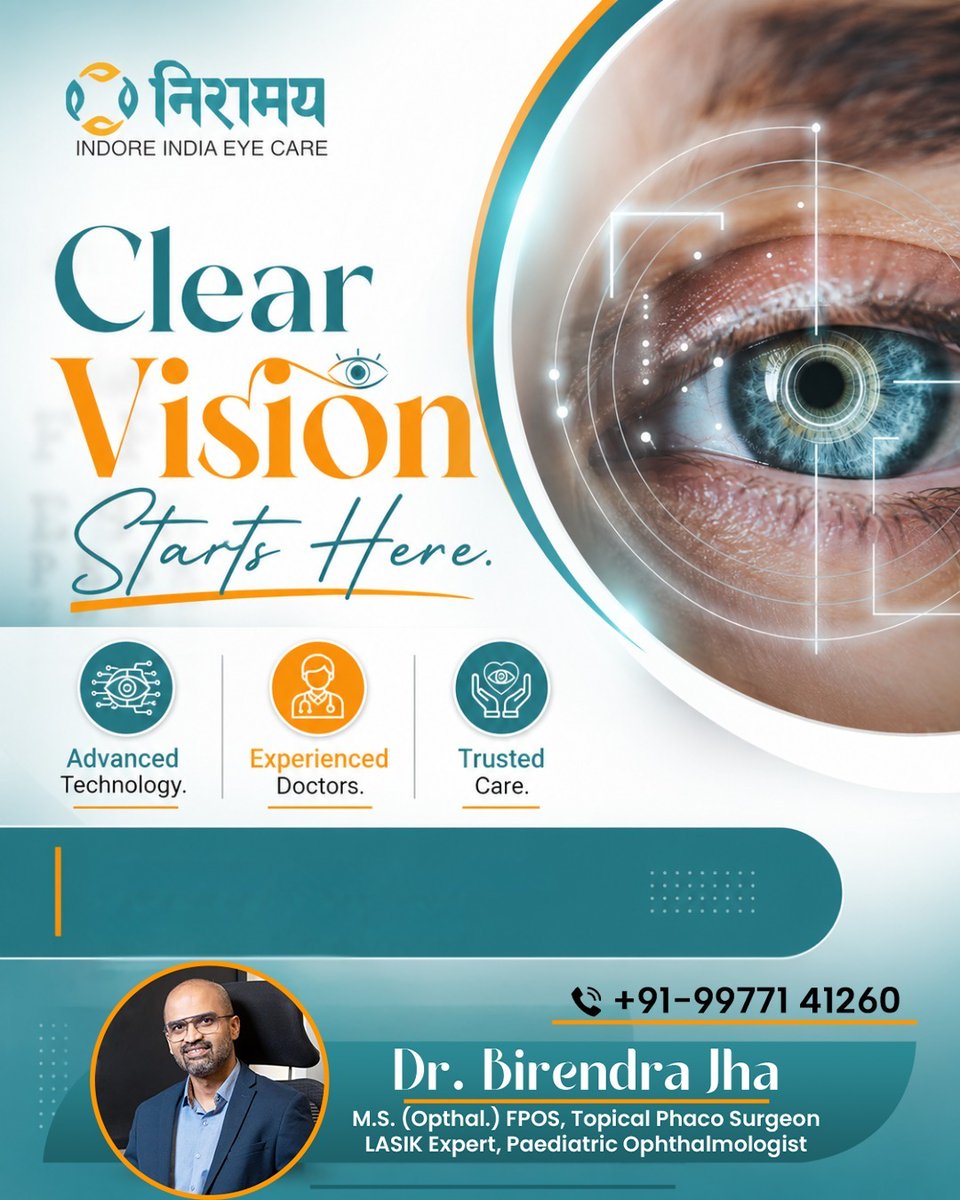 EyeIndore's tweet photo. Clear vision is not just about seeing better—it is about living better.
Contact us: +91 99771 41260
Visit us: https://t.co/1PFaSoIlAj
..
..
#EyeCare #ClearVision #VisionCare #EyeHealth #TrustedDoctors
[eye care, vision care, eye hospital, eye treatment, advanced eye technology] https://t.co/aRGBFUTx0L