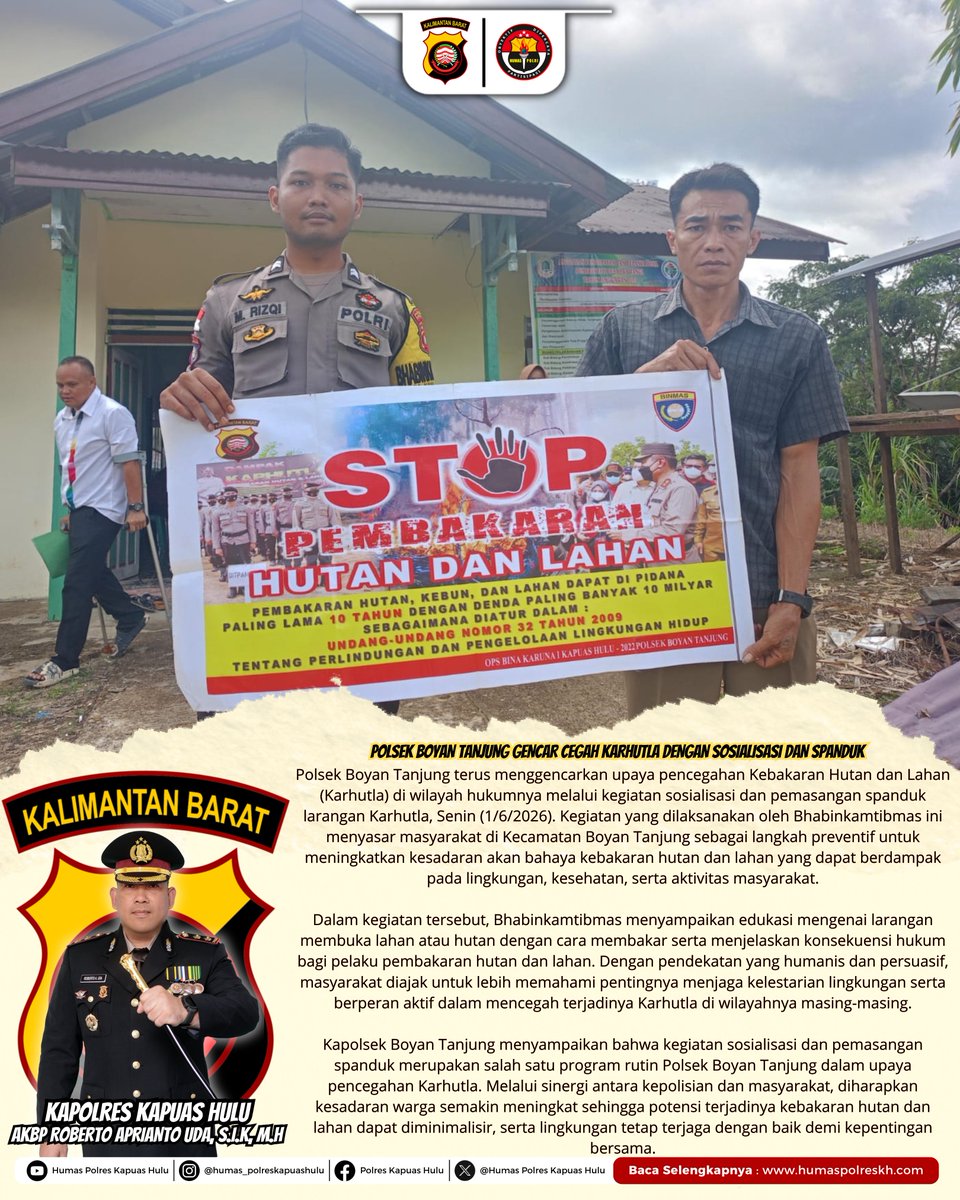HumasResKH's tweet photo. #PolriUntukMasyarakat
#PolriHumanis
#PolriPresisi
#PolisiSahabatRakyat
#BersamaPolriJagaIndonesia https://t.co/tirO0cNfWg