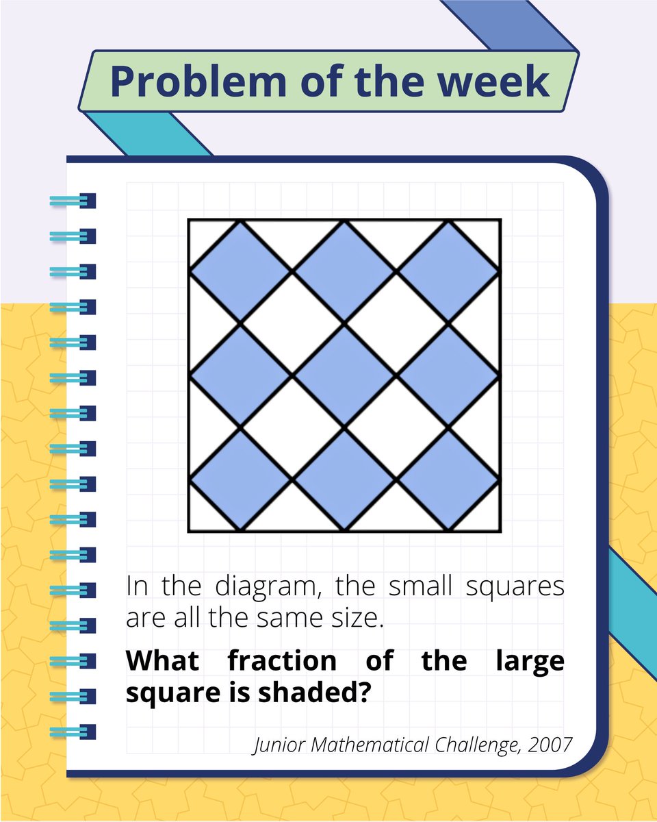 UKMathsTrust's tweet photo. Problem of the Week 175!

Please do not comment the solution so others can work it out too. Instead, like this post or comment a thumbs up if you think you have the correct answer!

The solution will be posted in the comments on Thursday afternoon. 

#Problem #UKMT #Maths https://t.co/2MrmOgf7Du