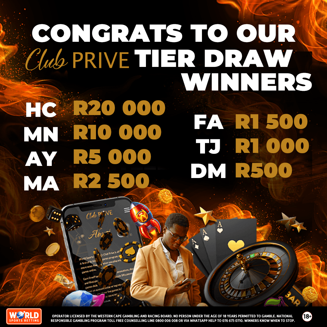 WorldSportsBet's tweet photo. The rewards keep getting better. Congratulations to our May Club Prive winners! 💎
#BetWithTheBest #ClubPrive https://t.co/AQ4OIBgqrO