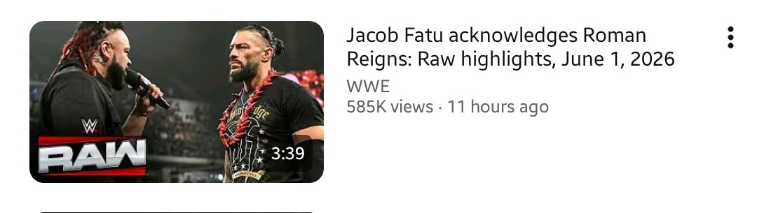 AcknowledgemeKa's tweet photo. You keep complaining about Bloodline lore, yet Roman and Jacob's segment is already outperforming Cody's content in less than 12 hours. The funny part? Cody's videos have been up for days and still can't catch up. But yeah, tell us again how fans aren't interested in the Bloodline.