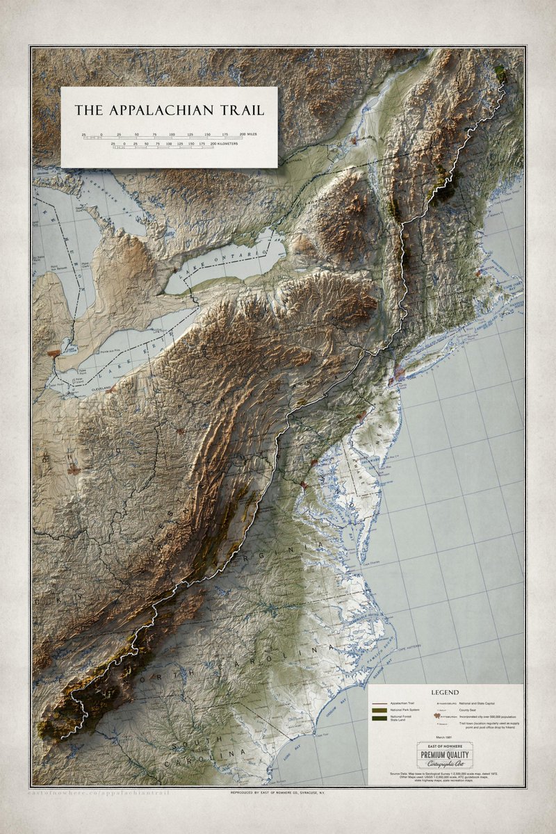 vintagemapstore's tweet photo. The Topography of the Appalachian Trail

by u / eon_james https://t.co/jvYm2v6QTq