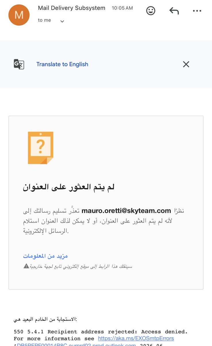iBoshra's tweet photo. @saudi_arabic_sa @nawafnal123 @Hatem1403 للاسف يا ان الايميل خطأ او انه مايستقبل ؟ 
حاولت ادور ايميل ثاني ماحصلت https://t.co/4E6cPmJv1u