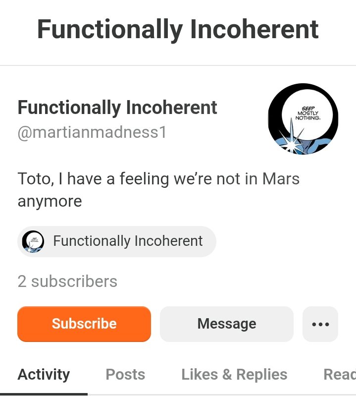 The Martian Acolyte - Functionally Incoherent tweet media