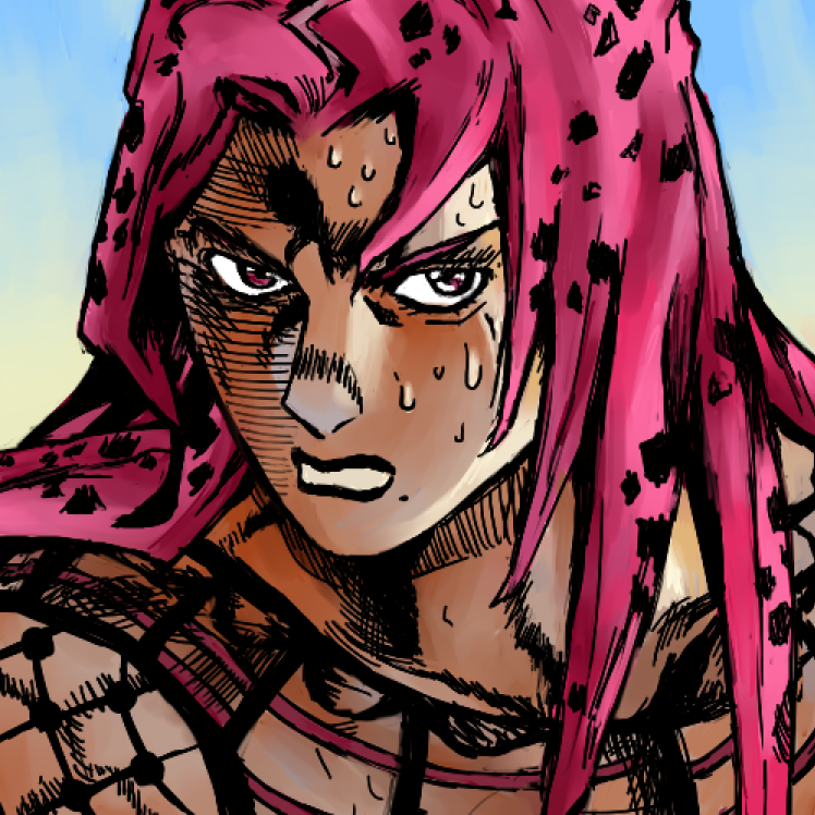 nackskott111's tweet photo. random vento aureo panel redraw to test a new brush https://t.co/UiuNwXJiMB