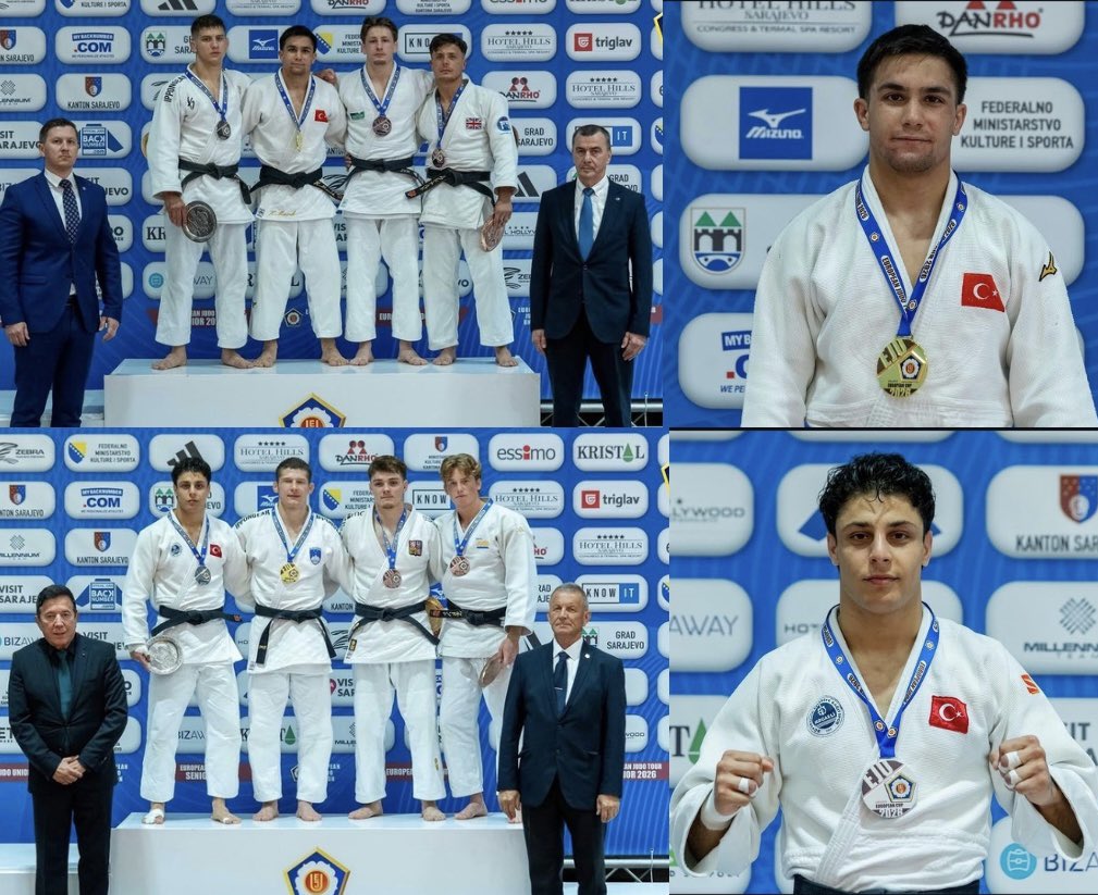KocaeliTOHM's tweet photo. 30-31 Mayıs 2026 tarihlerinde Bosna Hersek’te düzenlenen Judo Büyükler Avrupa Kupası'nda; 
İlimiz TOHM ve Olimpik Havuz sporcu başarıları🥋🇹🇷

Hilmi MUCIK 66 kg 🥇
Recep ERGİN +100 kg 🥇
Erman GÜRGEN 81 kg 🥈
Emirhan KARAHAN 60 kg 🥈
Emir Selim ARI 90 kg 🥉
Münir ERTUĞ +100 kg 🥉 https://t.co/wO49Fh041O