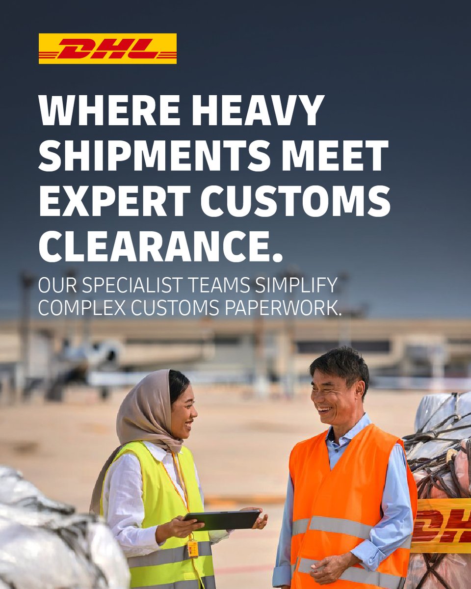 DhlExpressMY's tweet photo. Your heavy shipment can move with an express experience.⚡

With DHL Express, you can ship up to 3,000 kg with the same speed, security, upfront pricing, and support as your usual parcels.

🏋️ Big on weight, smooth all the way with DHL Express Business: https://t.co/tCAbZvOZga https://t.co/KyTYQ0qDM8