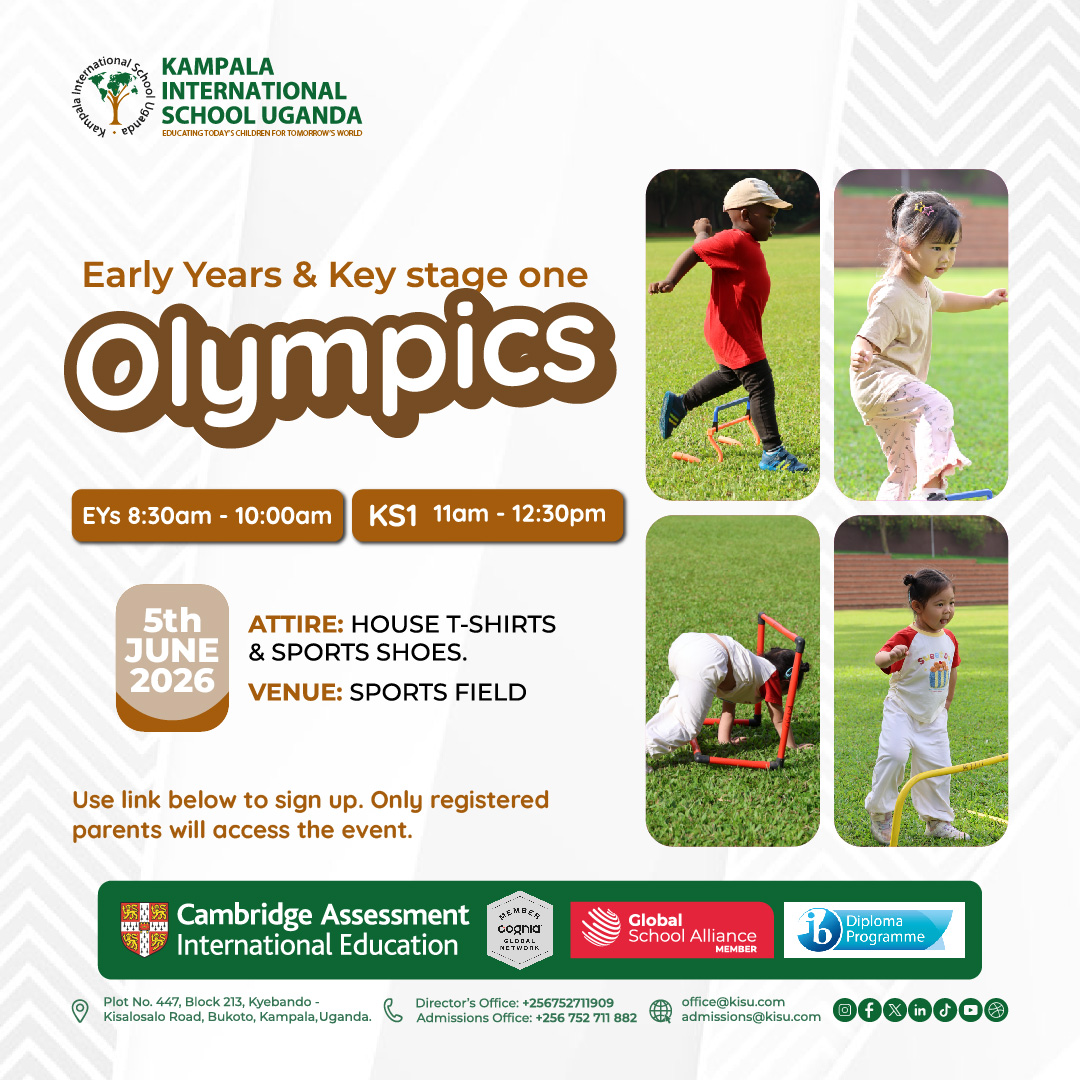 kisu_ug's tweet photo. Join us for the Early Years &amp; Key Stage 1 MINI OLYMPICS a fun-packed morning of tiny races, teamwork and big smiles! Helping talents grow from the very first steps. Note: entry is for registered parents only. Sign Up https://t.co/zpLZA1n7JB https://t.co/xmhvA64zWy