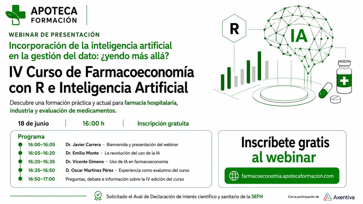 ApotecaFormacio's tweet photo. Webinar de acceso libre, 18 de junio a las 16:00h : “Incorporación de la inteligencia artificial en la gestión del dato: ¿yendo más allá?” Enlace TEAMS: https://t.co/j8cSBFkvkc https://t.co/KlEPeBtBce