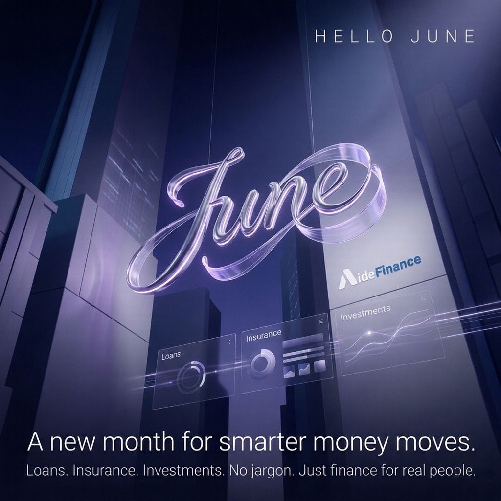 aidefinance_'s tweet photo. HELLO JUNE 💜
A new month for smarter money moves.
Loans. Insurance. Investments. No jargon. Just results.
Your finance plug is here. Let’s make June count.
Tap link in bio to start 👆
#HelloJune #AideFinance #SmarterMoney #FinanceMadeEasy #LoansNG #InvestSmart https://t.co/7ZGja2w3lL