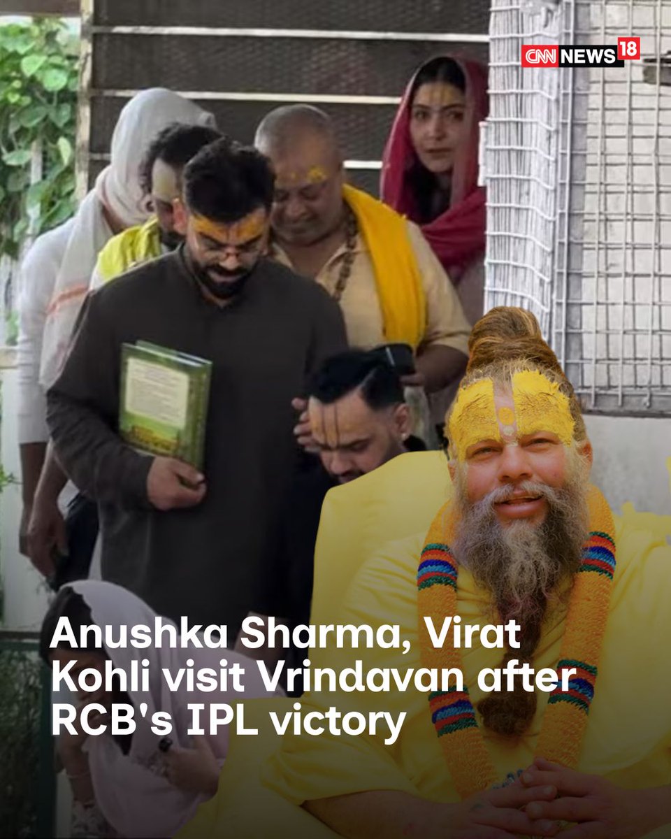 kamalrajsingh_'s tweet photo. Dear Liberals Cry Hard
Virat kohli and anushka sharma visit to vrindavan after RCB won IPL 2026
#ViratKohli #GOOD_ #IPLfinal #IPLWinner https://t.co/MQXjy8wiqv